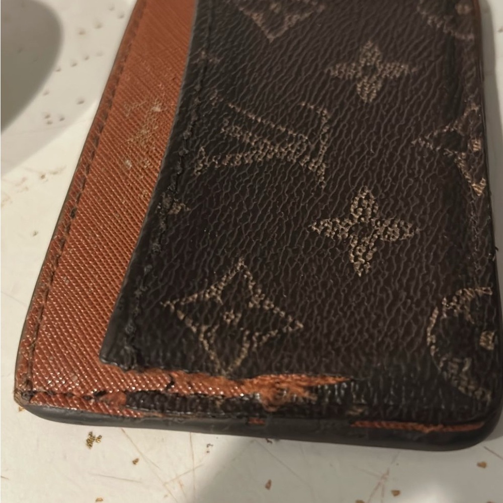 Louis Vuitton Brown and Tan Monogram Card Holder